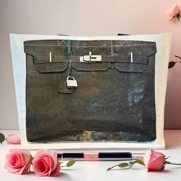 Green -🚨 Instagram craze Tote- Art PrintTote Illustrated Top-Handle Graphic - Picture 4 of 16